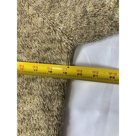 Vtg Columbia Wool Fall Sweater Turtleneck Oatmeal Long Sleeve Womens Size M - Picture 3 of 6